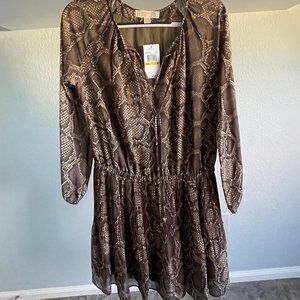 MICHAEL Michael Kors Snakeskin Printed Dress